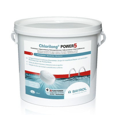Chlorilong Power5 Tabletten 250g - 5 kg Eimer - Wasserpflege mit Chlor